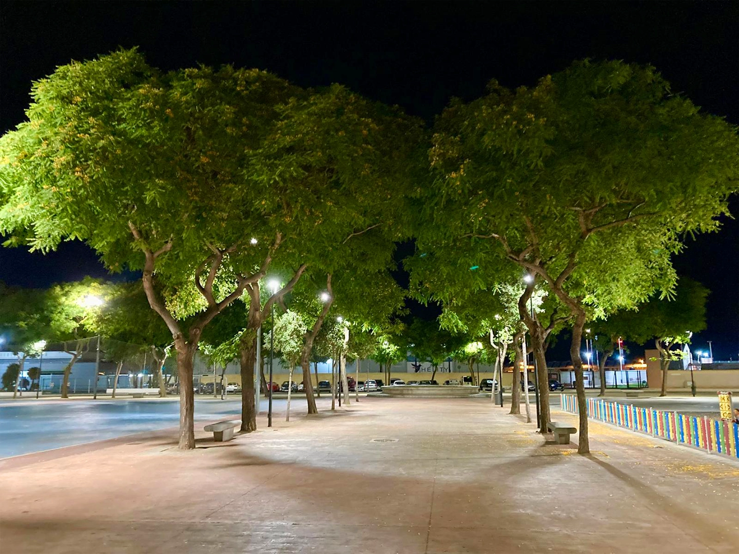 imagen proyecto iluminación LED parque urbano juan carlos I