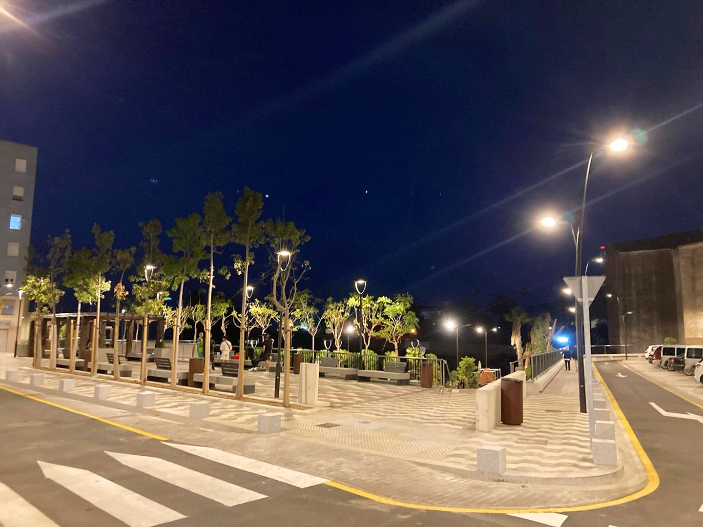 imagen proyecto iluminación LED plaza nicaragua